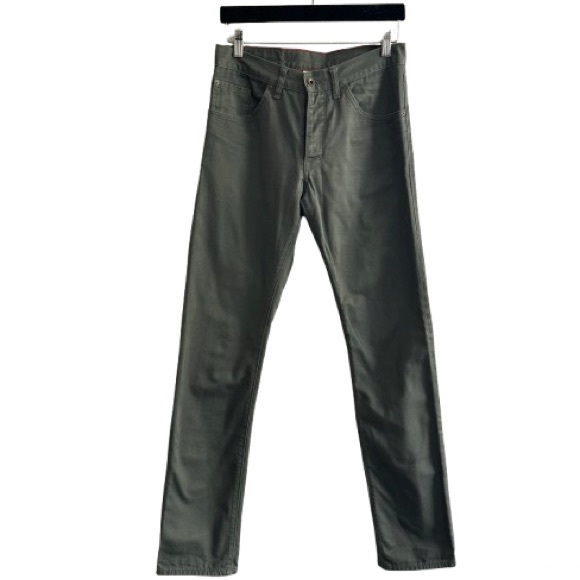 Raleigh Denim Workshop Jones Jeans Green 100% Cotton Slim Straight Minimal - Picture 1 of 13
